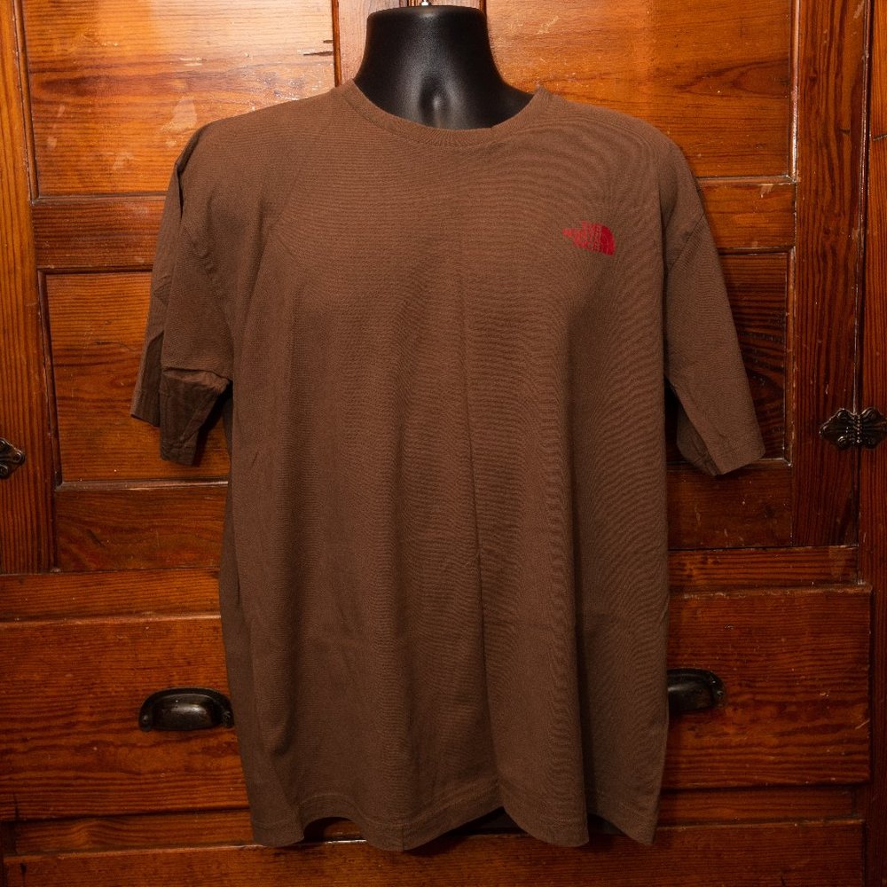 The North Face men's XL brown and red tee